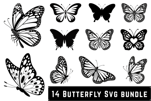 14 Butterfly Svg Bundle | Svg Cut File for DIY Projects