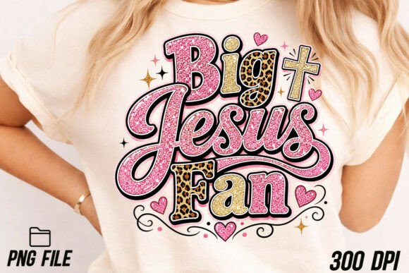 Big Jesus Fan PNG Sublimation: A Faith-Based Design Asset for Modern Creators
