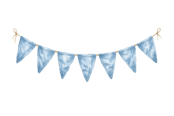 Blue Bunting PNG Cut File: Your Go-To Design Asset