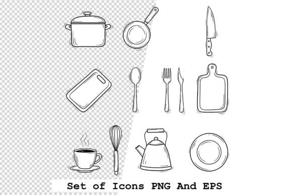 Bringing Warmth to Digital Spaces: The Hand Drawn Kitchen Icon Set