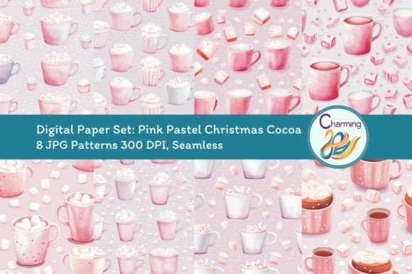 Christmas Hot Cocoa: Cozy Digital Papers for Holiday Projects