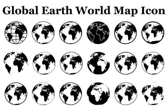 Global Earth World Map Icon Bundle: Visual Clarity for a Connected World