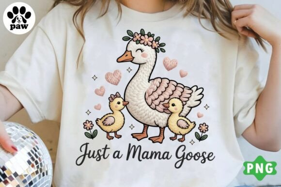 Just a Mama Goose PNG: A Cute Mother Goose Design