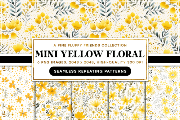 Mini Yellow Floral Seamless Background: A Fresh Pattern for Modern Design