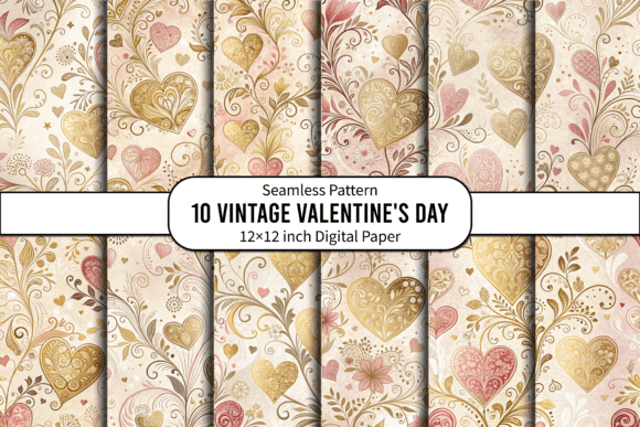 Ornate Romance: Using Gilded Valentine Digital Paper in Your Designs