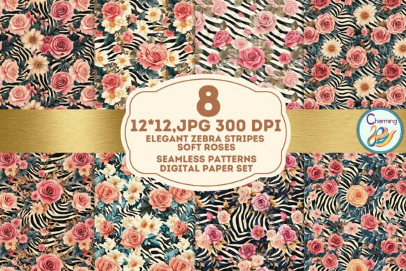 Seamless Paper: Zebra Stripes Soft Rose