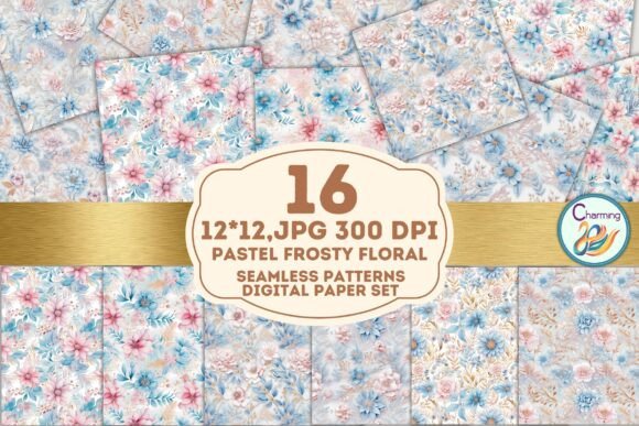 Seamless Papers: Pastel Frosty Floral