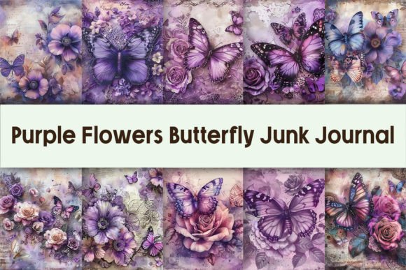 Unleashing Creativity: The Purple Flowers Butterfly Junk Journal Collection