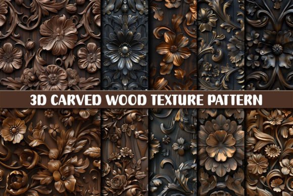 Unleashing Depth with 3D Carved Wood Texture Pattern