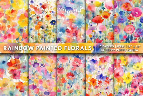 Unleashing Vibrant Creativity with Rainbow Painted Florals