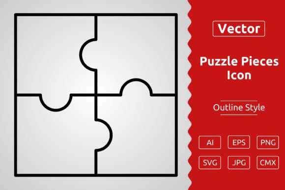 Unlocking Creativity with Vector Puzzle Piece Outline Icon Design