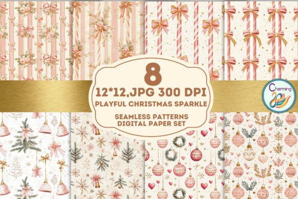 Unwrapping the Magic: Playful Christmas Sparkle Digital Papers