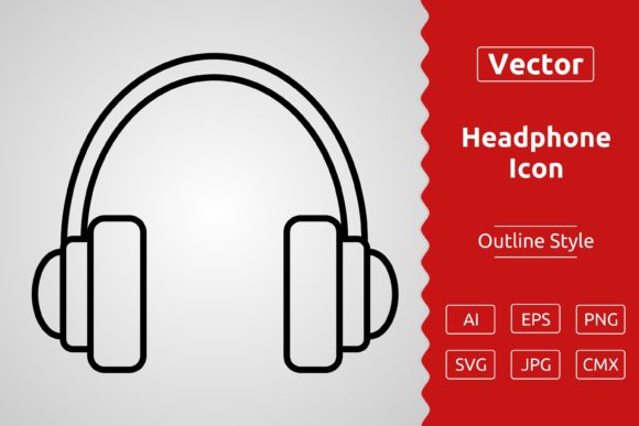 Vector Headphone Outline Icon Design: Your Go-To Creative Asset