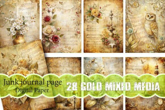 White and Gold Mixed Media Junk Journal: Unleash Creativity