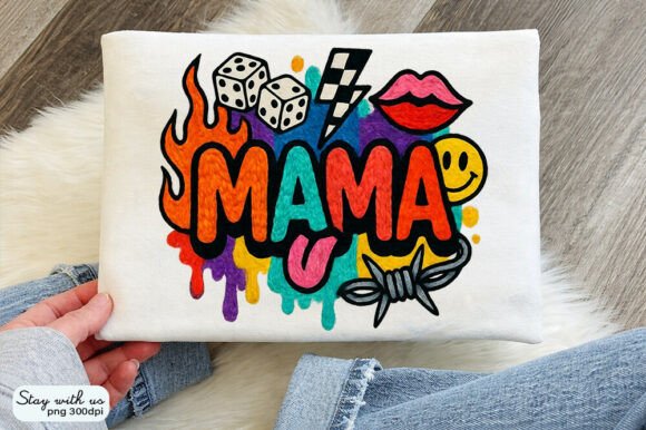 Yarn Retro Mama: A Mothers Day Shirt Png for Cozy Designs