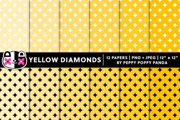Yellow Diamonds Digital Paper: A Designer's Go-To for Playful Elegance